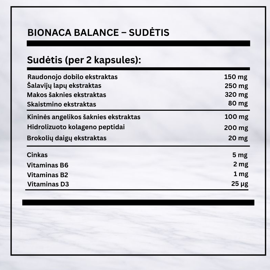 Balansas - Menopauzei